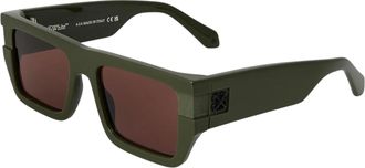 Off-white Off White Chester Square Frame-zonnebril voor heren (Militair Groen)