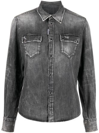 Dsquared2 Blouse met studs - Grijs