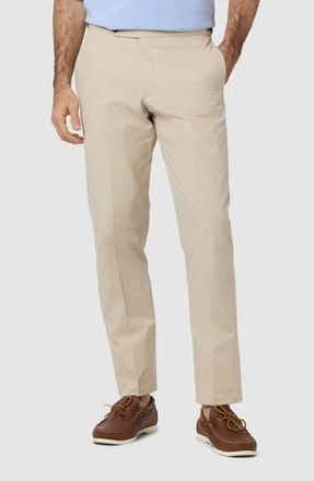 Sid Mashburn Slim Fit Flat Front Cotton Seersucker Pants in Stone Seersucker at Nordstrom Rack, Size 33
