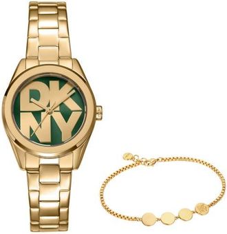 DKNY L 145 Bracelet Watch & Bracelet Set in Dark Green at Nordstrom