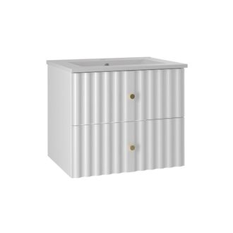 Petits Meubles Mueble lavabo encastrado estratificado Blanco
