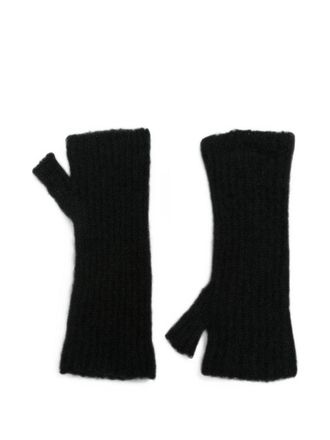 MRZ Cashmere Fingerless Gloves - Black