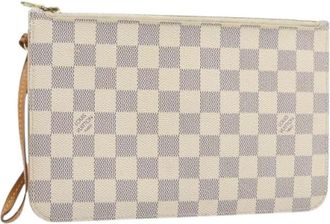 Louis Vuitton Pre-owned Clutches, female, White, Size: ONE SIZE Pre-owned Damier Azur Pouch