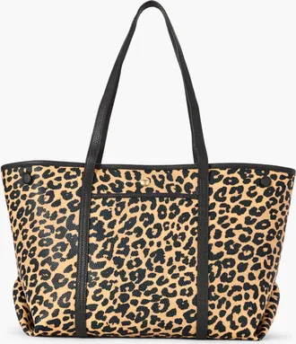 Talbots Leopard Tote - Tan - 001 Talbots