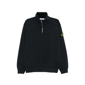 Stone Island Felpa Quarter-zip Logo-patch Sweater