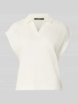 someday Someday Regular Fit Poloshirt mit Strukturmuster Modell Kimena in Offwhite, Gr&ouml;&szlig;e 36