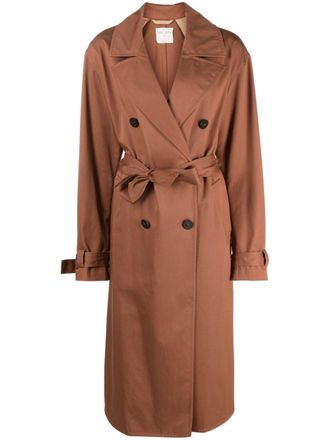 Forte_Forte double-breasted belted cotton trench coat - women - Cotton - II - Brown