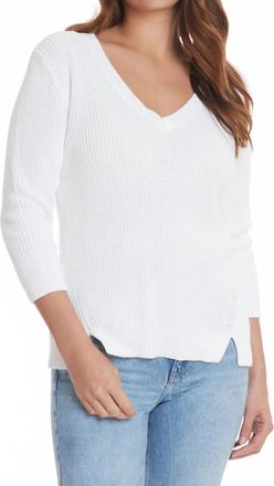 Tyler B&ouml;e Mineral Wash Shaker Crew Sweater In White