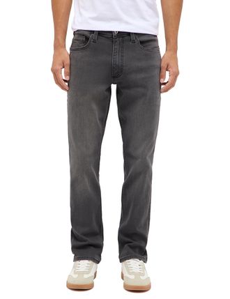 Mustang 5-Pocket-Jeans MUSTANG Style Washington Straight, Herren, Gr. 31, L&auml;nge 32, grau (medium, schwarz), Denim/Jeans, Obermaterial: 64% Baumwolle, 31% Poly