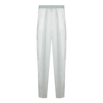 Semicouture Wide Trousers, female, Blue, Size: L Linen Trousers