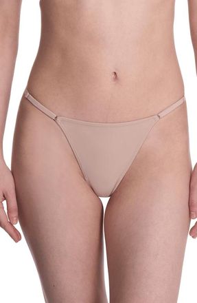 Natori Verge Adjustable String Thong in Cafe at Nordstrom, Size X-Small