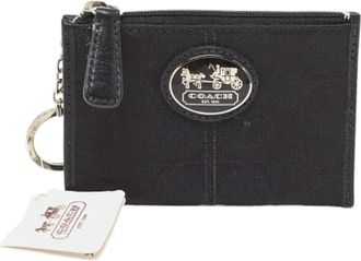 Coach Pre-owned Canvas wallets - Dames - Vintage Accessoires - Zwart - ONE Size - Leer - Vintage
