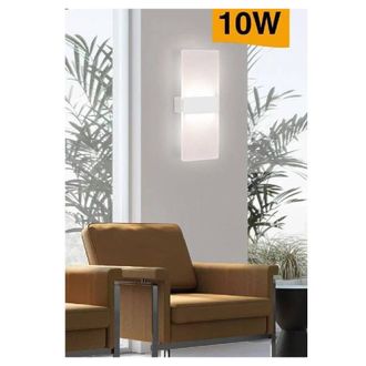 Trade Shop Trade Shop Traesio - Trade Shop - Applique Led Rettangolare 10w Parete Doppia Emissione 3 Colorazioni Luce E37-b3c