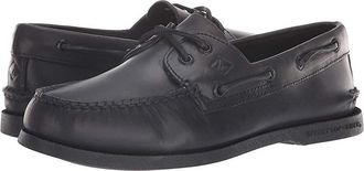 Sperry Top-Sider Authentic Original Mens Lace up casual Shoes Black : 11.5 M (D), Leather