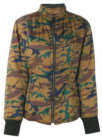 Jean Paul Gaultier Piumino con stampa camouflage - Verde