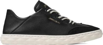 Jimmy Choo London Black Diamond Leather Sneakers