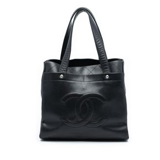 Chanel Pre-owned Womens Caviar Ultimate Executive Tote - Black Leather - One Size