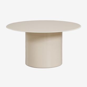 Sklum Mesa De Centro Redonda &Oslash;80 Cm En Vidrio Templado Y Mdf Asgri Sklum