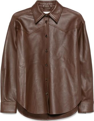 Haikure Leather Shirt Jacket