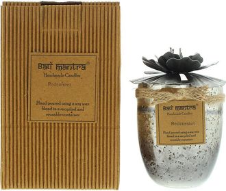 Bali Mantra Hibiscus Glass Silver Redcurrant Candle 500g | TJ Hughes