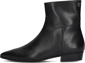 Toral Shoes Zwarte Leren Enkellaarzen Belinda - Dames - Cowboylaarzen - Zwart - 39 EU - Schoenen
