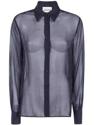 Semicouture Shirt Transparent Buttons Floelle