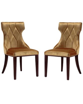 Manhattan Comfort Reine Velvet Dining Chair (Set Of Two)