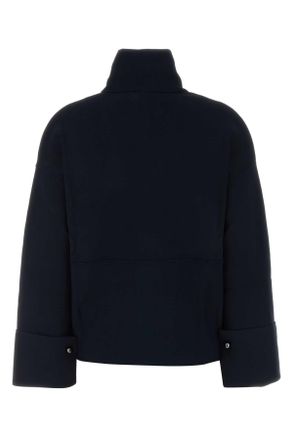 Max Mara 2611341018600 004 Blu Marino Exterior: Viscose Nylon Felpe Sweater