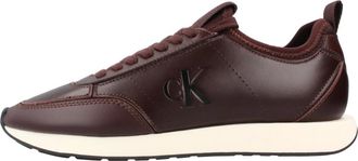 Calvin Klein Schoenen, Dames, Bruin, 39 EU, Leer, Retro Runner Sock