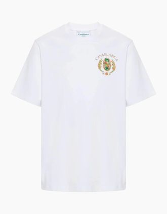 Casablanca Mens CASABLANCA JOYAUX DAFRIQUE TENNIS CLUB TEE WHITE - Size: 38
