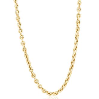 Pompeii3 Mens Rolo 14k Gold (66gram) or Platinum (124gram) 7mm Link Chain Necklace 24