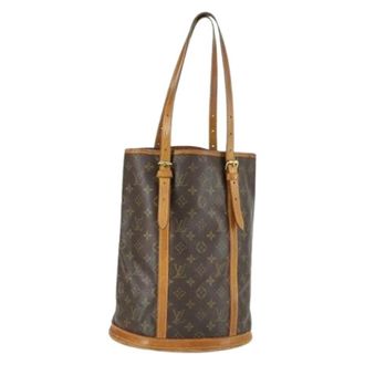 Louis Vuitton Pre-owned Bucket Bags, female, Brown, Size: ONE SIZE Pre-owned Monogram Bucket Bag
