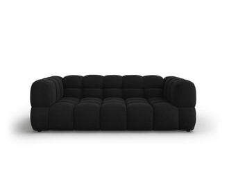 Cosmopolitan Design Sof&aacute; 3 plazas de terciopelo negro