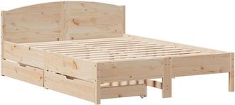vidaXL Vidaxl - Bed Frame without Mattress 135x190 cm Double Solid Wood Pine