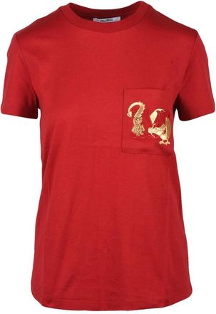 Max Mara Tops, Dames, Rood, XS, Katoen, T-shirt