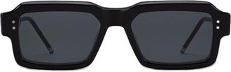 Thom Browne Rectangular - Shiny Black Sunglasses