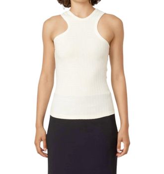 NOMIA Asymmetric Tank Top In Ivory