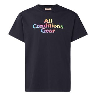 Nike x ACG Gradient Multi-Color Alphabet Printing Short Sleeve Black CV7548-010