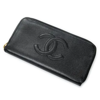 Chanel Pre-owned Womens Timeless Zip Around Wallet - Black - One Size