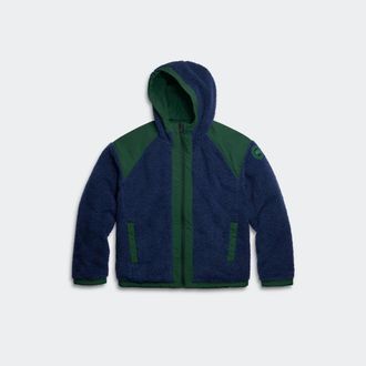 Canada Goose Mens Alberni Reversible Fleece Bomber (Men, Oxford Navy/ Glade Green, XXL)