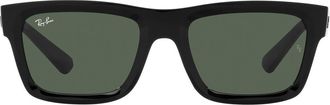Ray-Ban Warren 57mm Rectangular Sunglasses in Black at Nordstrom