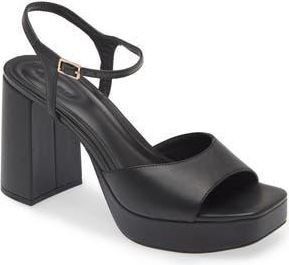 Open Edit Whitney Block Heel Sandal in Black at Nordstrom Rack, Size 9.5