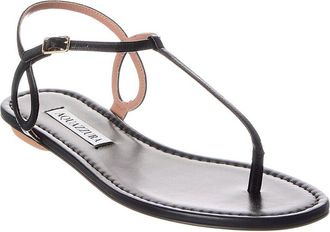 Aquazzura Logo Leather Sandal