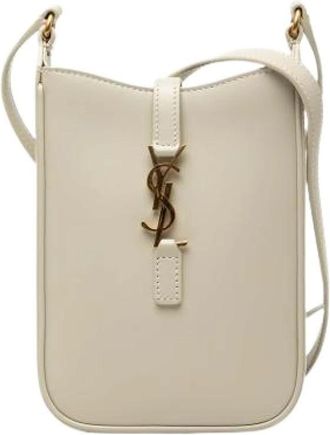 Saint Laurent Pre-owned Le 5 a 7 Vertical Crossbody Bag - Dames - Vintage Schoudertas - Wit - ONE Size - Leer - Vintage