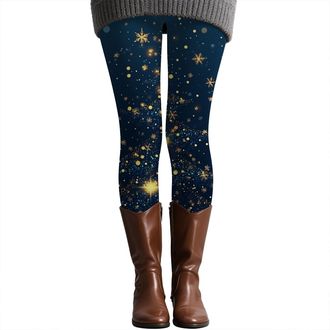 Generic Christmas Leggings Womens Novelty Santa Xmas Tree Graphic Jogging Tights Trendy High Waisted Leggings Casual Opaque Pants Autumn Warm Sport Tights Chr