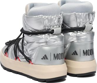 Moon Boot Womens Ace Mid Boot Silver Rubber