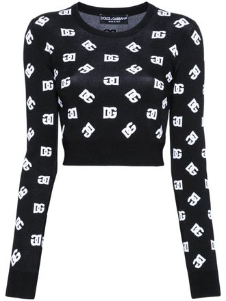 Dolce & Gabbana DNA DG-logo jacquard sweater - Black