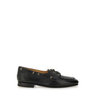 Bally Leren Bootschoenen - Heren - Bootschoenen - Zwart - 43 1/2 EU - Leer - Schoenen