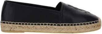 Saint Laurent Monogram Espadrilles van lamsleer - Dames - Espadrilles - Zwart - 40 EU - Leer - Schoenen