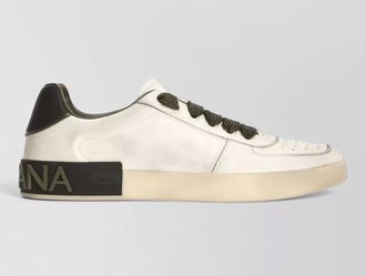 Dolce & Gabbana leather logo-lace low-top sneakers